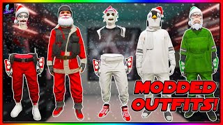 NEW GTA 5 HOW TO GET MULTIPLE XMAS MODDED OUTFITS COLORED JOGGERS AFTER PATCH 168  GTA Online [upl. by Nomihs]