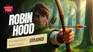 Robin Hood and Little John in the Sherwood Forest  Legend Explained  Education video for kids [upl. by Cima]