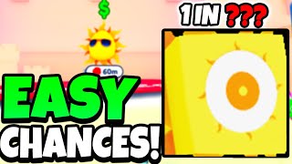 NEW☀️CHANCES FOR THE HUGE SUN ANGELUS In Pet Simulator X ROBLOX  NEW UPDATE [upl. by Aiyotal132]