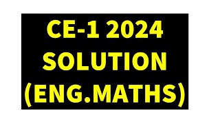 GATE 2024 CE  Civil  Shift 1  Forenoon  Mathematics Solution  Live  Memory Based Questions [upl. by Nnairb963]