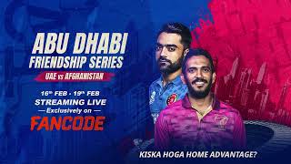 Afghanistan Tour Of UAE  Three T20Is  LIVE on FanCode [upl. by Annahsirhc388]