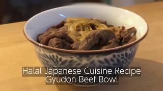 Halal Gyudon Beef Bowl Recipe [upl. by Averell]