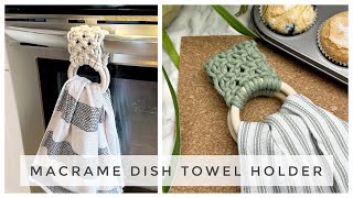 DIY MACRAME  Macrame Dish Towel Holder [upl. by Venice865]