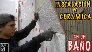 Cómo instalar cerámica EN UN BAÑO 🚿  Instalaciones [upl. by Yorgos]