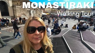 Walking Tour of Monastiraki Athens Walking Tour  Greece Travel [upl. by Nowed]