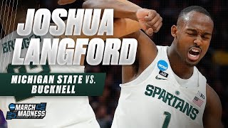 Michigan State vs Bucknell Joshua Langford drops 22 points in win [upl. by Southworth557]