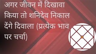 अगर जीवन में दिखावा किया तो शनिदेव निकाल देंगे दिवाला प्रत्येक भाव पर चर्चा [upl. by Bathesda]