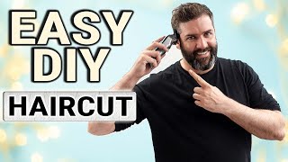 HOW TO CUT YOUR OWN HAIR  Simple guide for cutting a gents hairstyle [upl. by Atteuqnas]