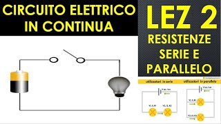 2CIRCUITI IN CONTINUA  Resistenze in serie e parallelo formule resistenza equivalente [upl. by Rycca341]