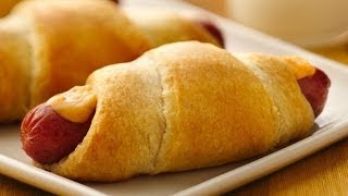 Pigs In Blankets Recipe Using Pillsbury Crescent Rolls [upl. by Holman41]