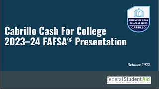 FAFSA 2324 Line by Line [upl. by Marbut]