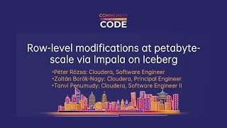 Rowlevel modifications at petabytescale via Impala on Iceberg [upl. by Ahusoj718]