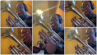 A Trumpeters Lullaby  Leroy Anderson  Baritone Horn Quintet [upl. by Jorin]