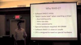 Adam Leventhal  RAIDz1 vs RAID5  PART 1 [upl. by Ardnaik]