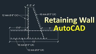 How to Draw Retaining Wall in AutoCAD  Royhan Khan [upl. by Eivets801]