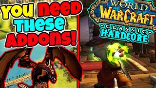 The Most IMPORTANT Addons for Hardcore Classic WoW [upl. by Eeleak]