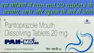 pan md 20 tablet  pan md 20  pantoprazole mouth dissolving tablets [upl. by Kuska527]