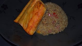 Quinoa con curry y pescado al horno [upl. by Llevert161]