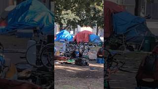 Drugged out vagrants stealing bikes downtownhamilton bike encampment canada [upl. by Rothschild]