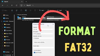 How to Format a USB Drive to Fat32 on Windows 11 [upl. by Notsek]