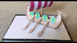 How to make a model Viking longship longboat [upl. by Aihsal730]