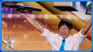 Tani gives LONGEST audition in HISTORY with drone tricks  Auditions  BGT 2024 [upl. by Bendick]