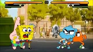 MUGEN Battle Spongebob amp Patrick vs Gumball amp Darwin Watterson [upl. by Prentice]