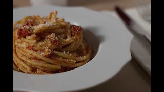 PASTA AMATRICIANA Video Recipe [upl. by Ddal599]