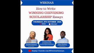 What YOU may NOT KNOW about the Chevening Scholarship Essays [upl. by Alemahs100]