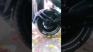 modified tyres best bike tyre modified with pen makes  white marker ns125 vlog shorts vira [upl. by Sudoeht]