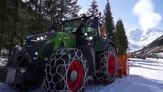 Winterdienst mit Fendt 939 und Kahlbacher [upl. by Jaehne]