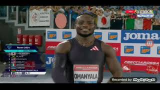 botswanan tebogo winner 100 m mens meeting Roma diamond league 2024 August 302024 [upl. by Warfold]