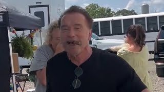 Just give Arnold the money Arnold Schwarzenegger arnoldschwarzenegger funny arnold news [upl. by Eedissac]