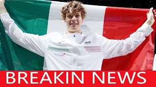 Italy Davis Cup winner Sinner heartbroken over doping accusations [upl. by Ynoep904]