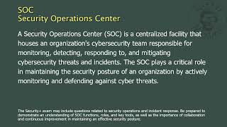 SOC  Security Operations Center [upl. by Repohtsirhc]