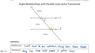 Parallel Lines amp Transversal [upl. by Lelah488]