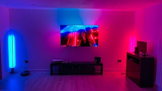 How to Sync Philips Hue Lights to ANY TV Hue Sync Box  Lightstrip  Signe Floor Lamps  LG CX [upl. by Eadrahs]