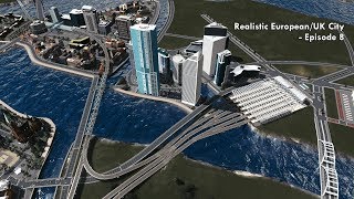 Massive New Train Station amp Skyscrapers  Cities Skylines  Realistic EuropeanUK City EP8 [upl. by Iramo]