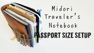 Midori Travelers Notebook Passport Setup amp Inserts Part 1 [upl. by Goraud]