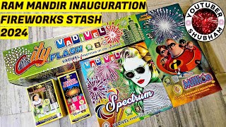 Fireworks Stash for Ram Mandir Inauguration at Ayodhya on 22 Jan 2024  Pran Pratishtha Crackers [upl. by Nnayram223]