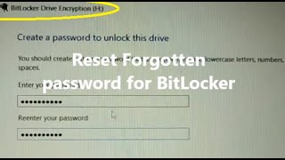 Reset Forgotten password for BitLocker windows 11 10 [upl. by Ixela]