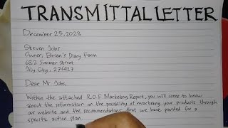 How To Write A Transmittal Letter Step by Step Guide  Writing Practices [upl. by Meredeth]