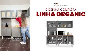 Cozinha Completa Linha Organic Paneleiro Torre Quente  Armário Aéreo  Balcão [upl. by Einal]