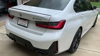 2023 BMW M340i xDrive POV Walkaround amp Startup Mineral White w Tacora Red Interior [upl. by Nellda818]