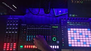 Live Hard Techno  Ableton  Tr8s  XoneK2  Push 2  Roland  Dark Techno [upl. by Atinoj]