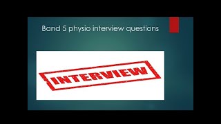 Band 56 physiotherapist cardiorespiratory interview questionsacute setting [upl. by Benzel]