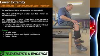 Tibiofemoral Knee Self Traction with Ankle Weight [upl. by Peterec]