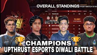 🏆 Upthrust Esports Points Table  Winner Of Diwali Battle  Overall Standings  Lan Event [upl. by Quenby]