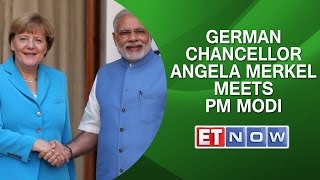 German Chancellor Angela Merkel Meets PM Modi  Aviation amp Defence Deals Signed [upl. by Horwitz348]