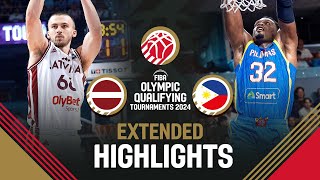 Latvia 🇱🇻 vs Philippines 🇵🇭  Extended Highlights  FIBA OQT 2024 Latvia [upl. by Phoebe]